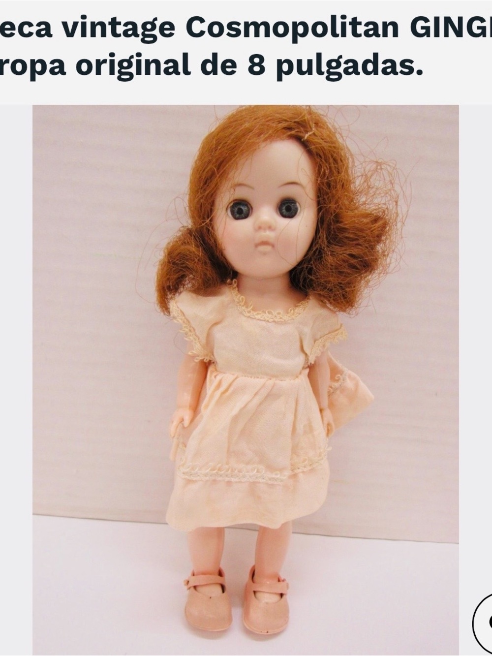 Cosmopolitan Ginger-Haired Doll with Cream Dress and Blue Eyes